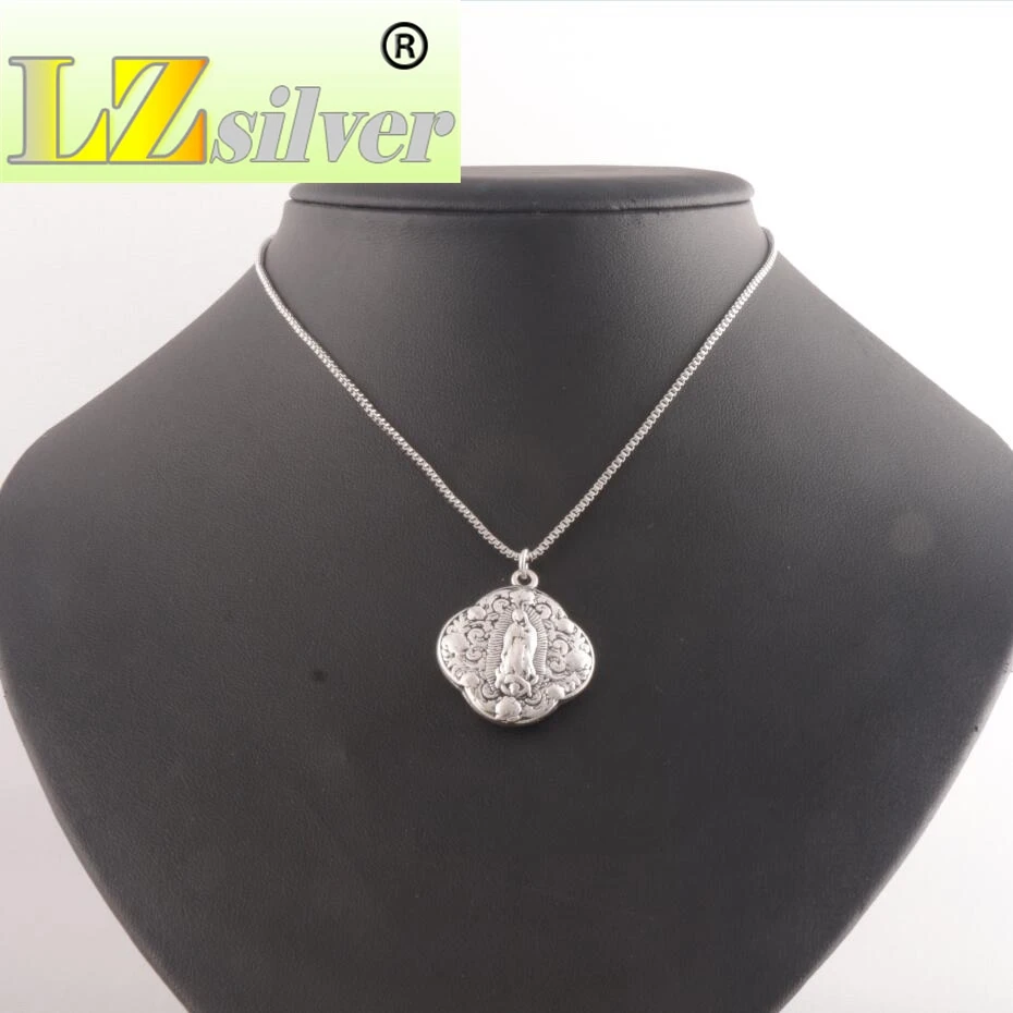 Ожерелье с подвеской в виде католической леди грации 24 дюйма 2 цвета|pendant necklace|gift