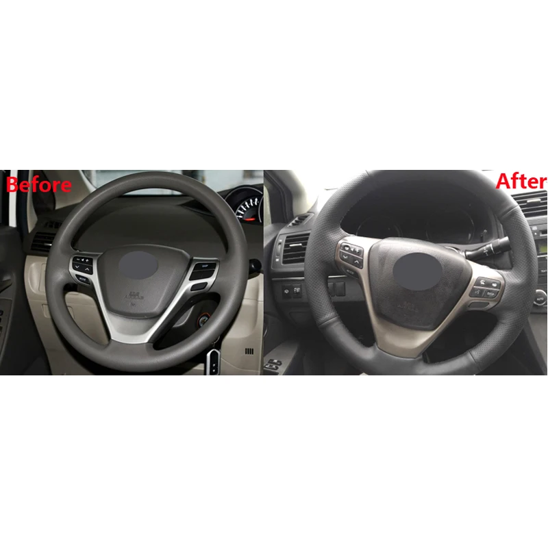 Чехол на руль MEWANT для Toyota Verso EZ Avensis черный чехол из натуральной кожи аксессуары