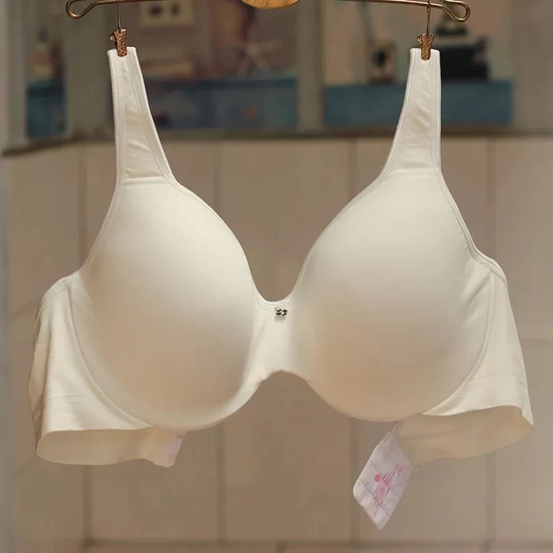Женский новый гладкий бюстгальтер размера плюс с полным покрытием на косточках 34