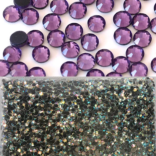 tanzanite Светильник Siam DMC Горячая фиксация стразы оптом Большая упаковка с плоской задней частью стекло Горячая фиксация стразы на железе для свадебного платья Y2748 - Цвет: tanzanite
