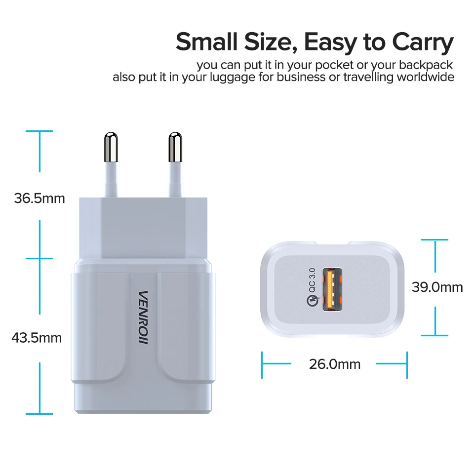 5 в 3 А USB зарядное устройство EU US Plug Quick Charge 3,0 адаптер для телефона Xiaomi 10 9 8 Redmi 18 Вт быстрое зарядное устройство для huawei Honor Oneplus LG
