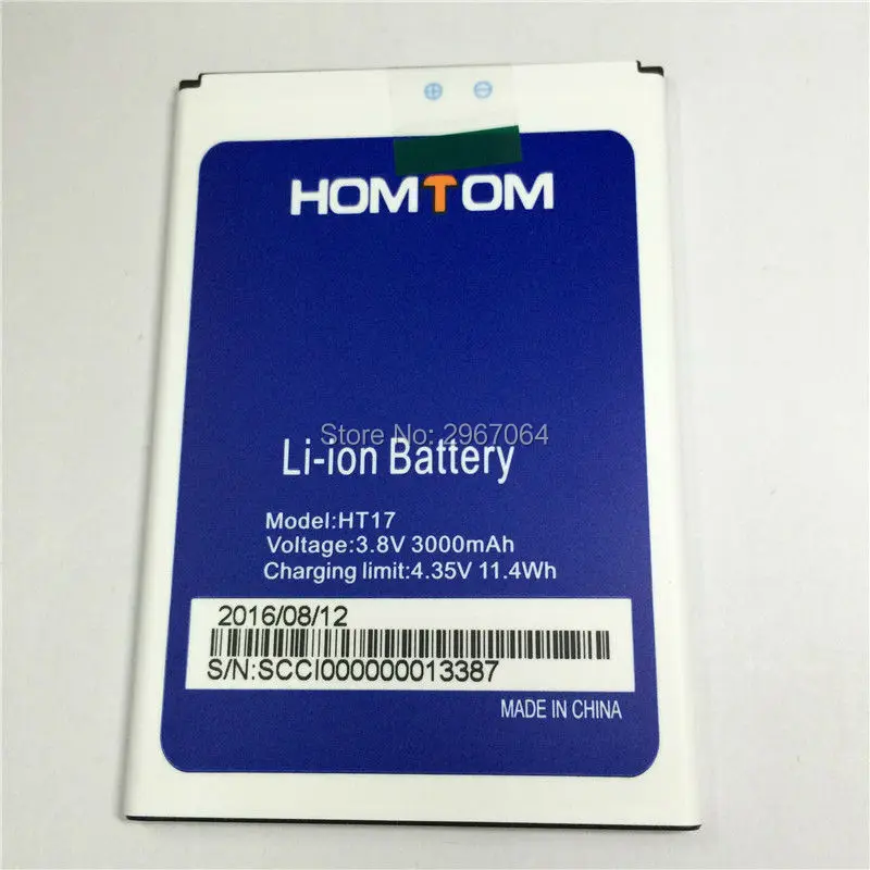 Аккумулятор мобильный телефон для HOMTOM HT17 3000 мА · ч высокая емкость длительное