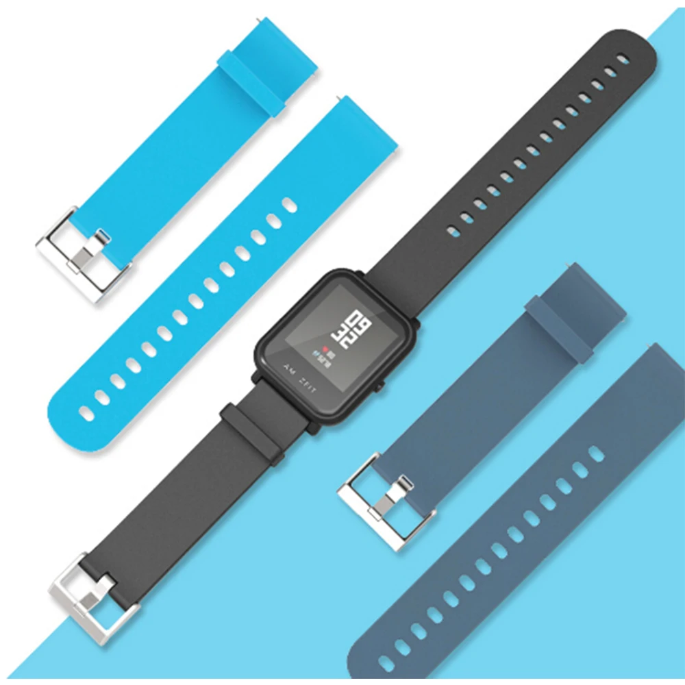Оригинальные Смарт часы MIJOBS Huami Amazfit Bit Youth сменный силиконовый ремешок на