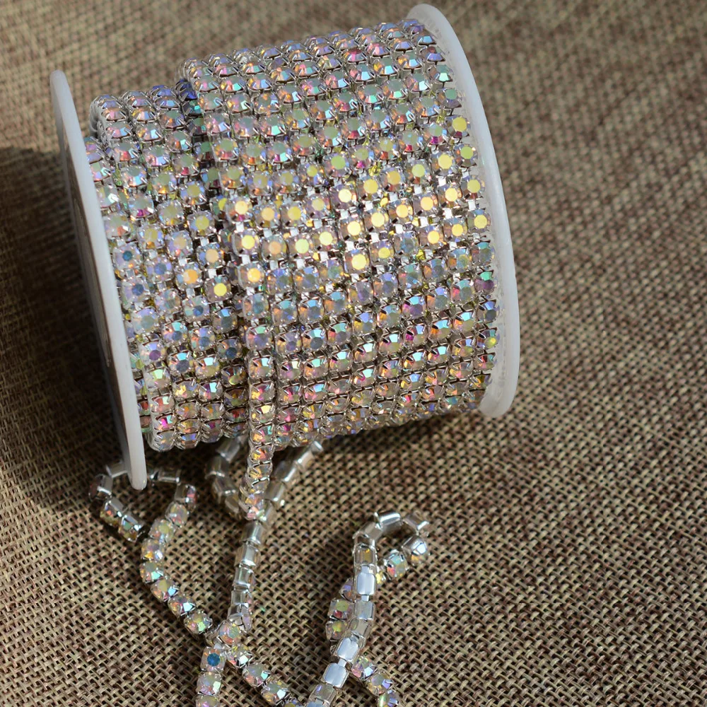 10 ярдов/рулон цветная Серебряная Золотая коготь цепь для обрезки ювелирных