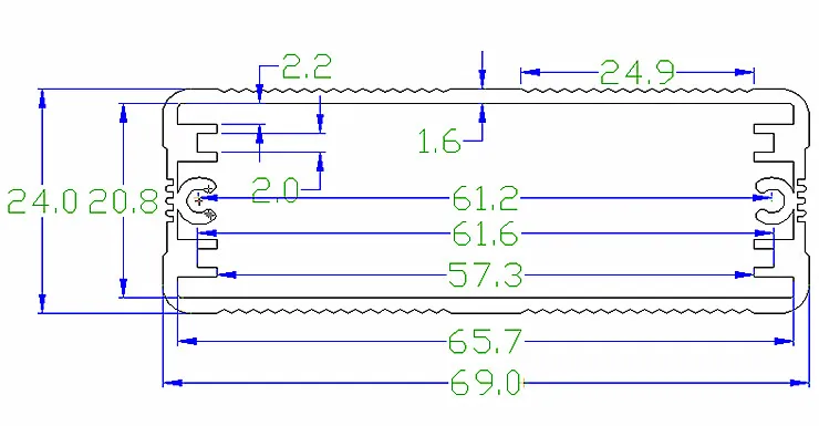 69*24*100 мм пескоструйная алюминиевая Бриллиантовая обшивка 6063 T5 чехол сделай сам