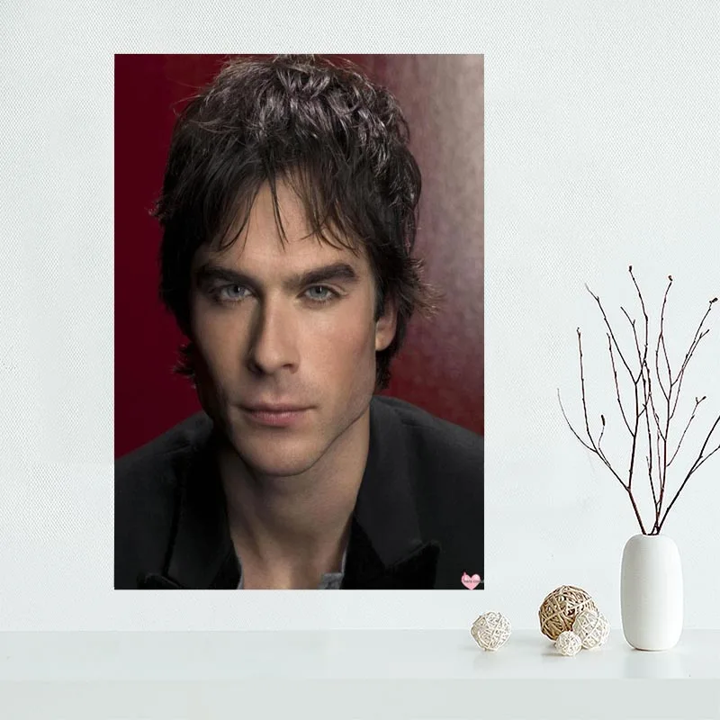 2017 New arrival Custom Ian Somerhalder Canvas Painting Poster Home Decor Cloth Silk Fabric Wall Art for Living Room | Дом и сад