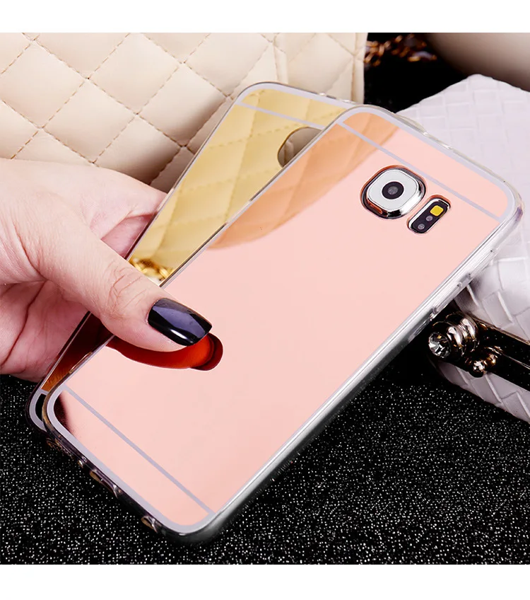 10 шт./лот Бесплатная доставка роскошный зеркальный Чехол Мягкий ТПУ чехол для