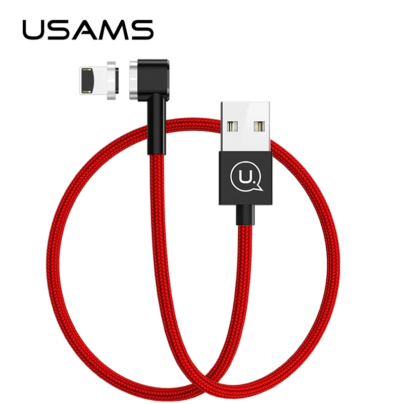 USAMS для iPhone X 10 8 samsung Micro USB гнущийся Магнитный кабель нейлоновый Магнитный кабель для синхронизации данных и зарядки кабель для быстрой зарядки