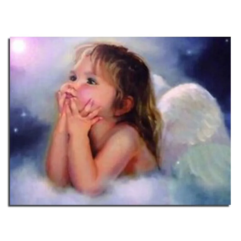 Diy Diamond Painting Cross Stitch Golden Lily Embroidery angel Crystal square Mosaic Pictures Needlework YU160 | Дом и сад