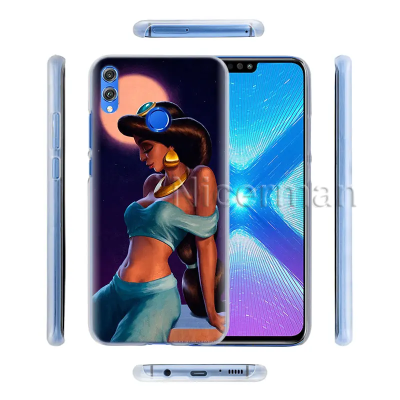 Чехол для телефона для Honor Y9 Y7 Y5 Y6 Y9 Honor 10 20 Lite 8X 8A играть прозрачная крышка Капа Аладдин, Принцесса Жасмин Капа Coque