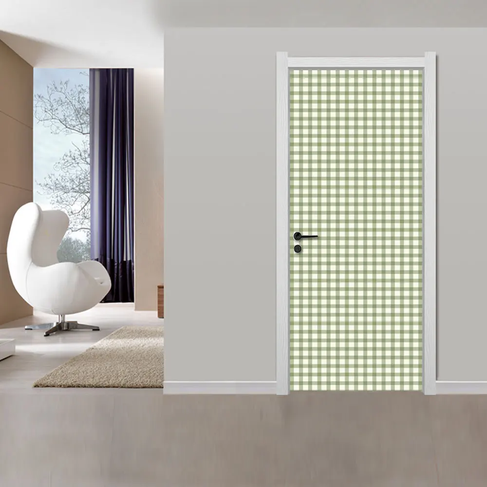 Бежевый стикер двери DIY наклейки для домашнего декора самоклеющиеся