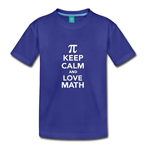 Мужская футболка премиум класса Keep Calm and Love Math с коротким рукавом недорогая