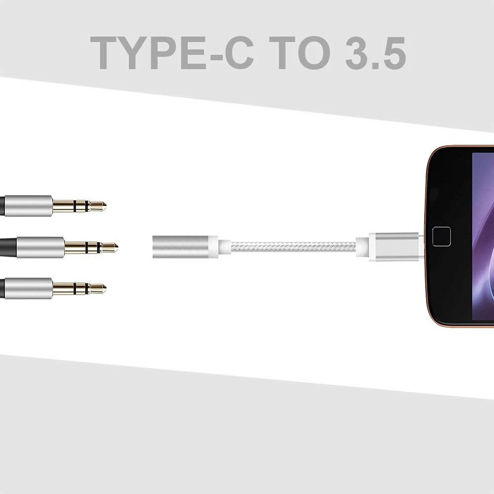 

Cable Adapter USB-C to 3.5mm communication cable for xiaomi USB Cable for xiaomi redmi note 5 USB Type C to 3.5 mm Cable Adapter