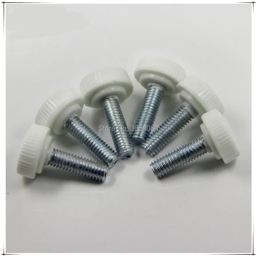 M6 белая пластиковая головка ручной затяжки Регулировка большого пальца Srew 100