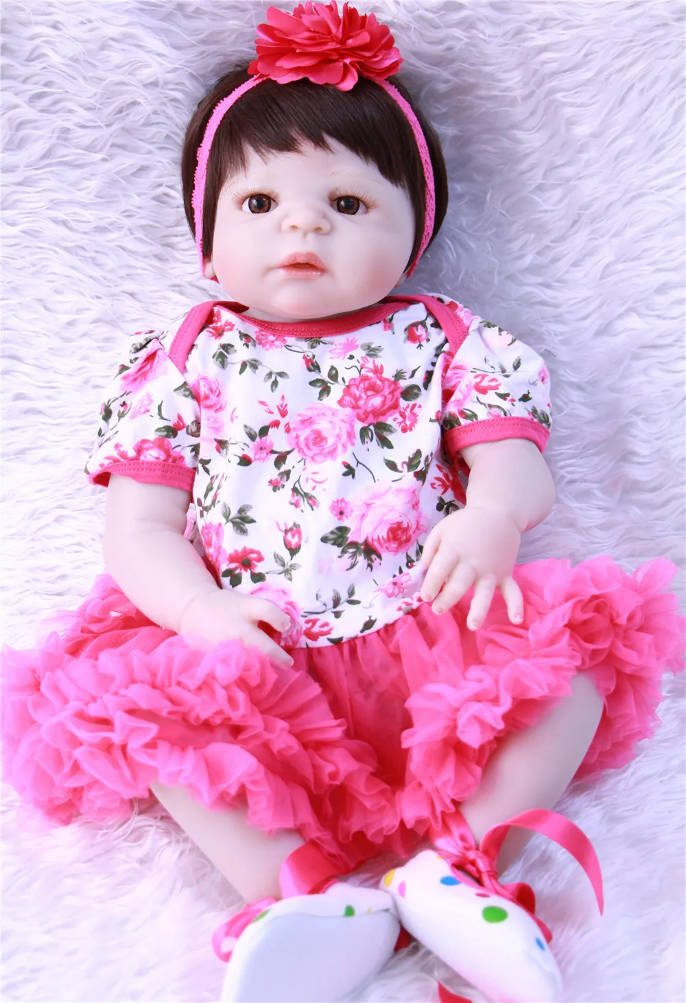 

NPK 57 см силиконовая кукла для новорожденной девочки, Реалистичная кукла для новорожденной принцессы, подарок на день рождения, Bebe bonecas Reborn