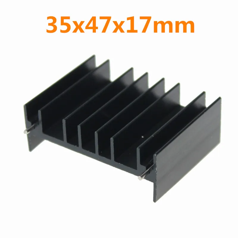 1 Piece 35x47x17mm Extruded Heat sink Heatsinks Black Anodized For MOS IC Triode | Компьютеры и офис