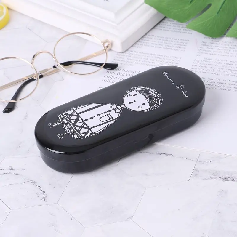 Чехол для очков с рисунком из мультфильма, коробка для очков, очки для чтения, защита для линз для мальчиков и девочек, Портативная подставка для очков, хранение