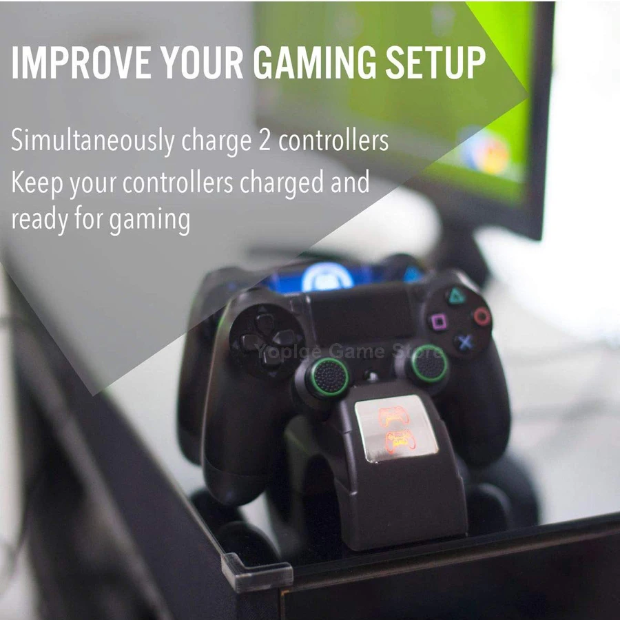Двойной беспроводной контроллер PS4/Slim/Pro зарядное устройство для геймпада