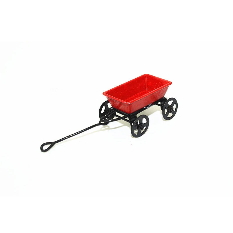 1/12 Scale Dollhouse Miniature Metal Garden Trail Car Ourdoor Decoration Miniaturas Pretend Play Accessories Toy|pretend play|dollhouse miniatures