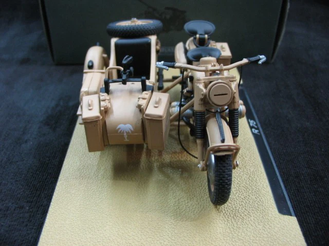 Литой 1:24 немецкий R75 модель мотоцикла с коляской Второй мировой войны военная модель сплав Коллекционная модель мотоцикла классическое украшение