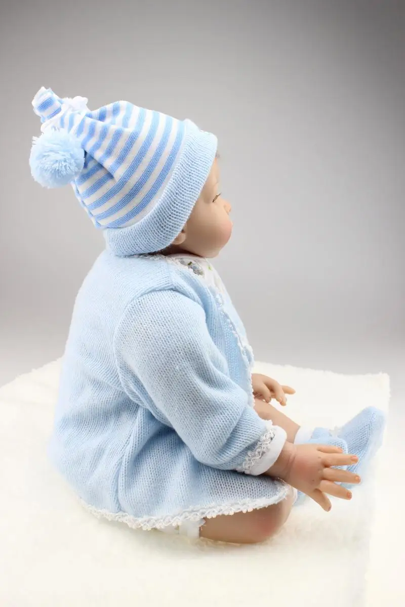 NPKCOLLECTION около 55 см силиконовая кукла для новорожденных детей мальчиков и девочек