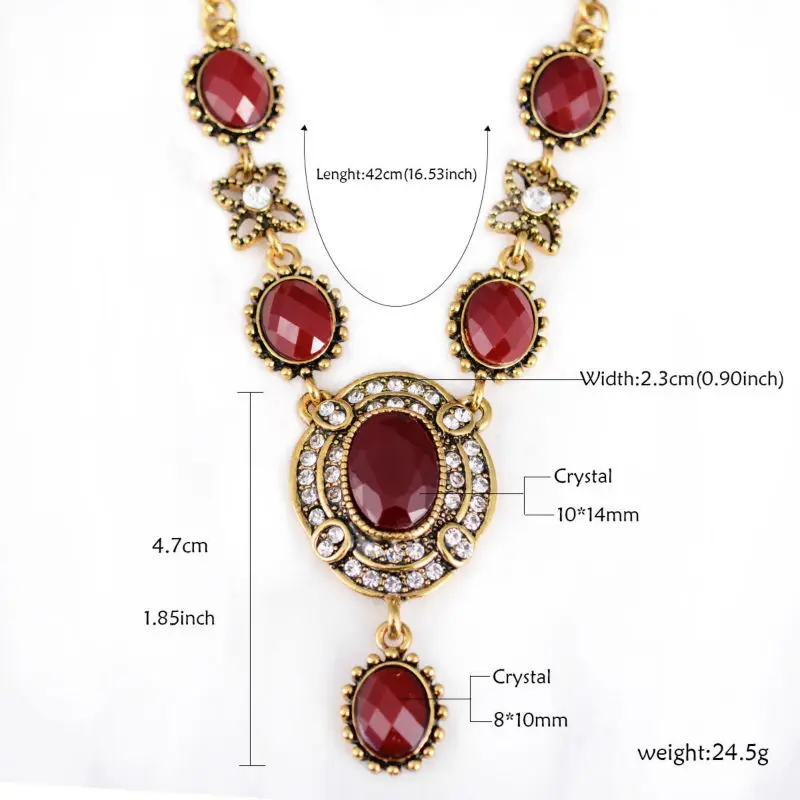 Роскошный старинный зеленый камень кулон ожерелье для женщин богемный