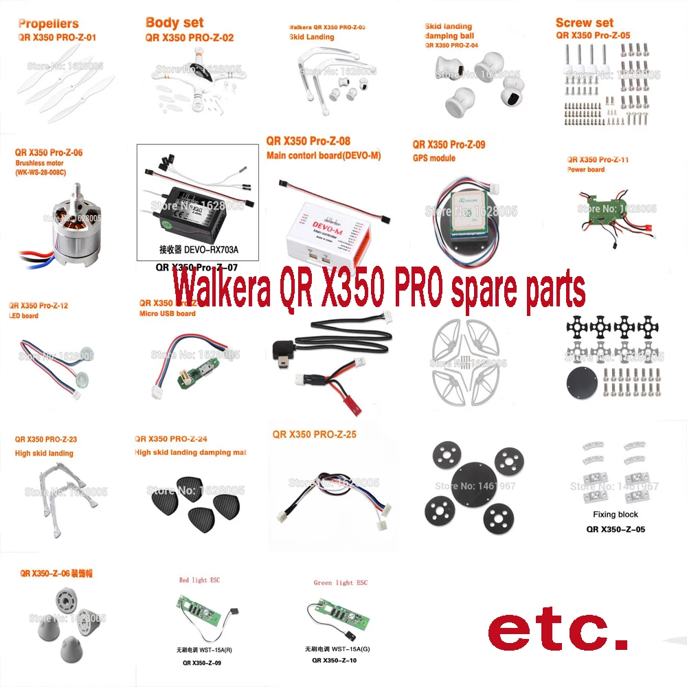 Walkera QR X350 PRO RC Quadcopter запасные части Корпус Корпуса пропеллеры защита лезвия шасси