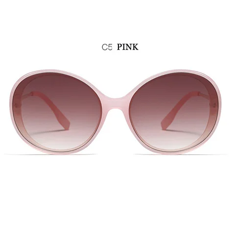 WTYJ192 PINK MIZHO, модные Овальные Солнцезащитные очки для женщин, роскошные брендовые дизайнерские Винтажные Солнцезащитные очки, женские очки с заклепками, стильные очки UV400 - Цвет линз: WTYJ192 PINK