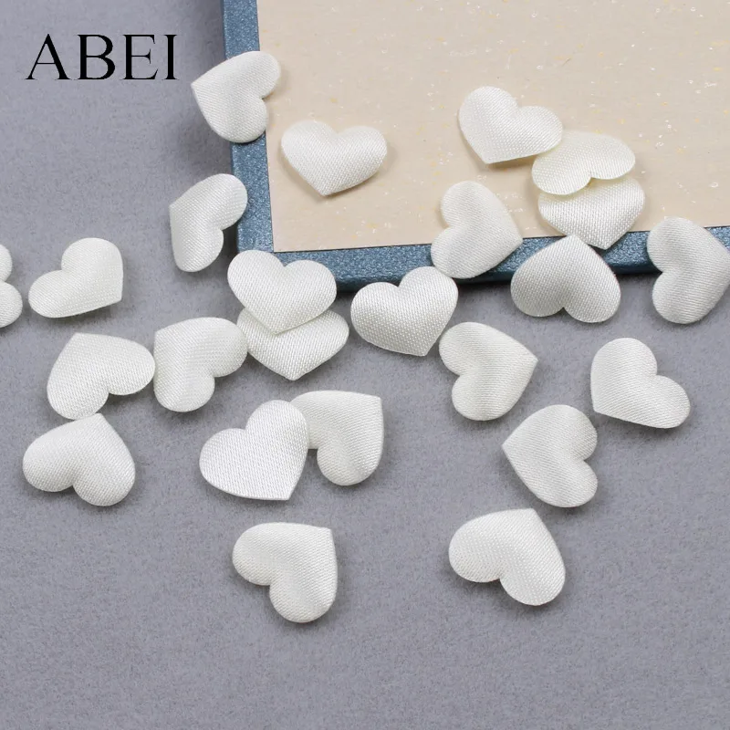 200 шт. 14 мм качественный атласный патч с сердечками мягкое сердце для свадьбы