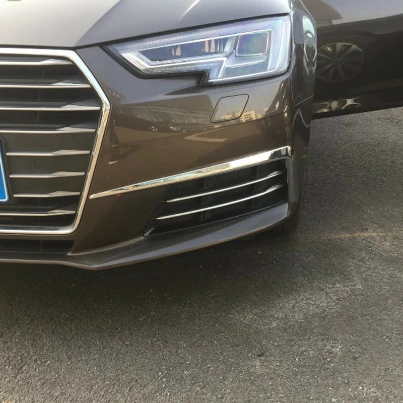 Автомобильный Стайлинг для Audi A4 седан B9/9L новинка года ABS Хромированная внешняя передняя противотуманная фара век противотуманных фар панельная лампа крышки планки