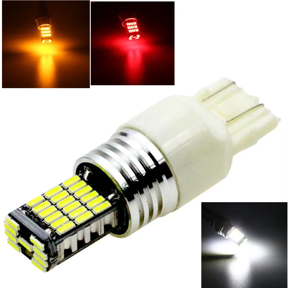 Автомобильный задний фонарь T20 7440 7443 45 SMD Автомобильные светодиодные лампы