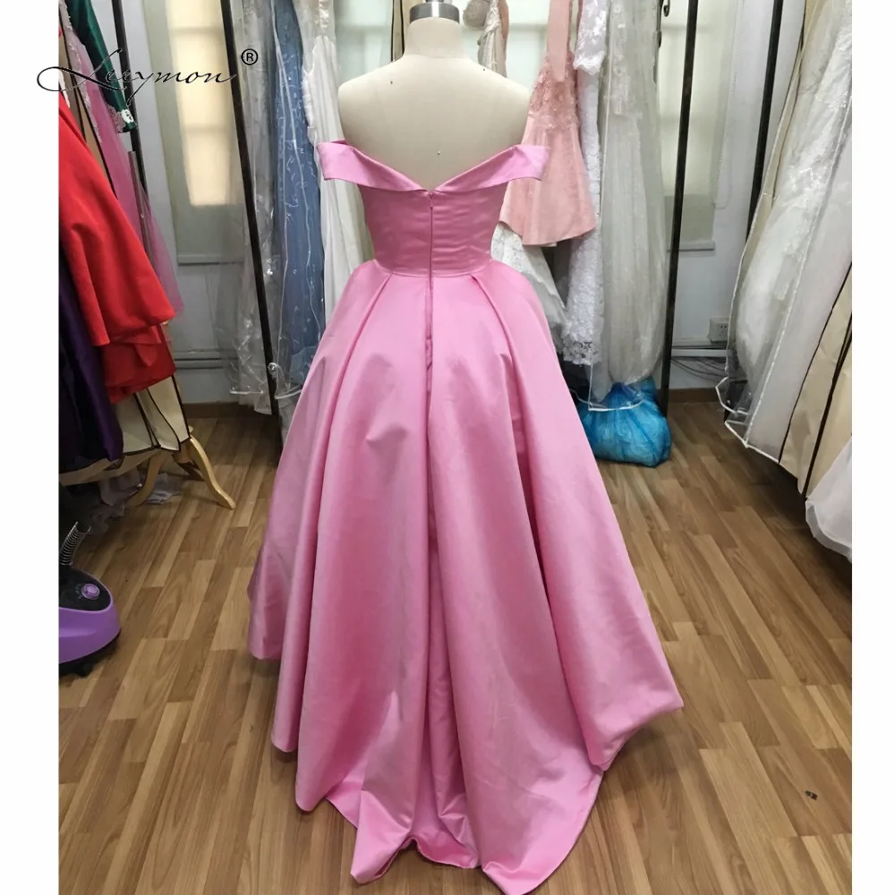 Leeymon c плечи высокая низкая Пром платье быстрая доставка 2019 выпускной вечернее