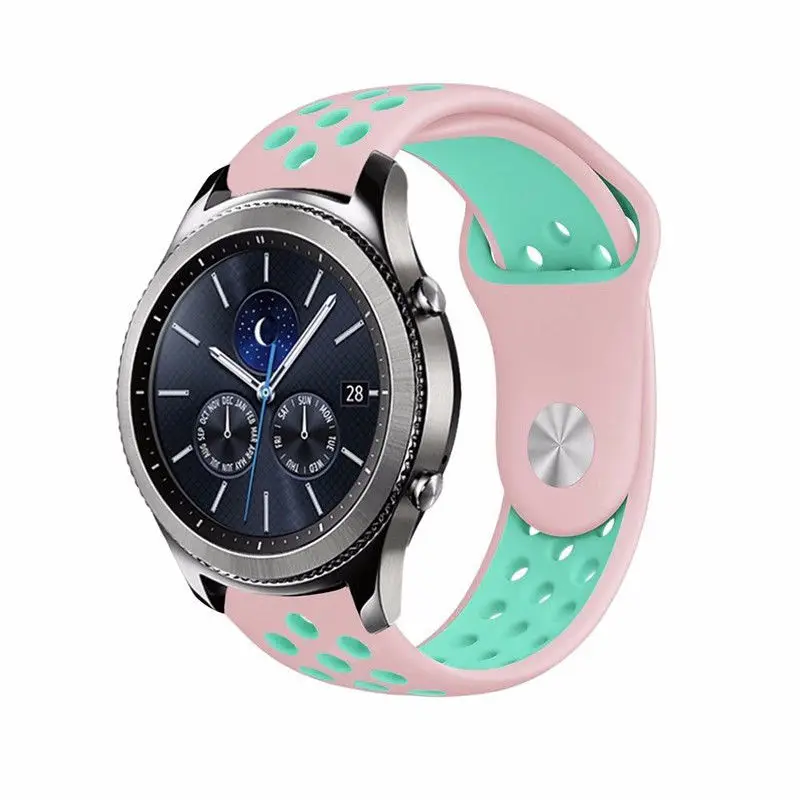 Резиновый силиконовый ремешок 20 мм 22 для Samsung Gear S3 S2 Sport Frontier Classic часов Xiaomi Huami Amazfit