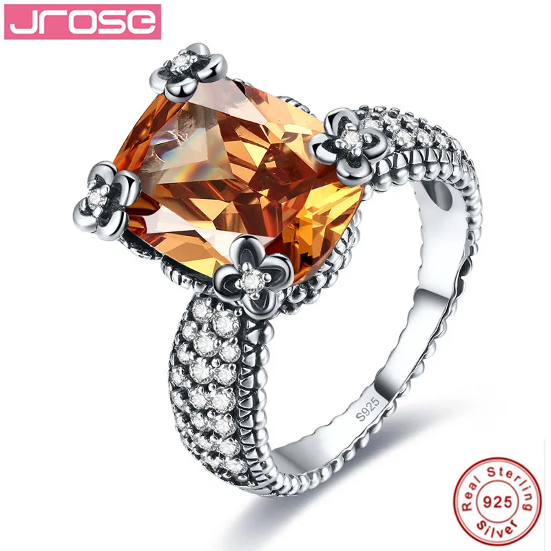 Jrose 100% Стерлинговое Серебро 925 пробы морганитовые кольца для женщин Женское