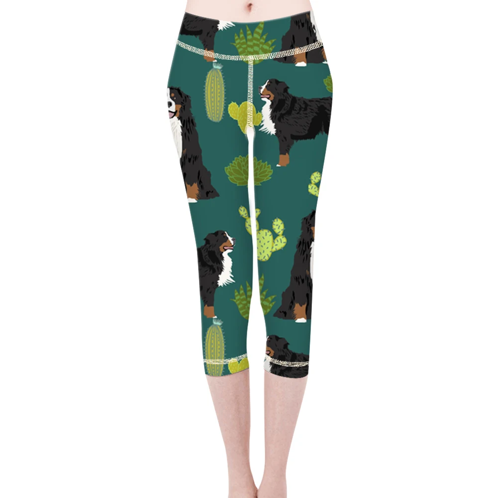 NoisyDesigns кактус черный с принтом собаки мода Slim Fit Леггинсы тренировки