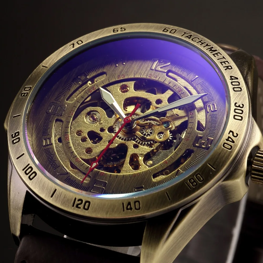 Автоматические мужские часы 2019 relogio automatico masculino винтажные наручные с скелетом Топ