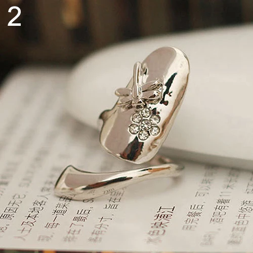 Модное женское кольцо для покрытия ногтей с кристаллами и стразами | Украшения