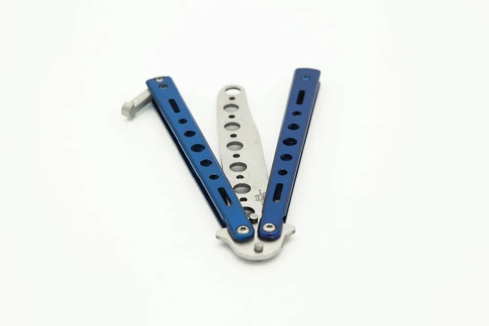 Лезвие Ножи Нержавеющая сталь Balisong Обучение Тренер практика бабочка Стиль тупая