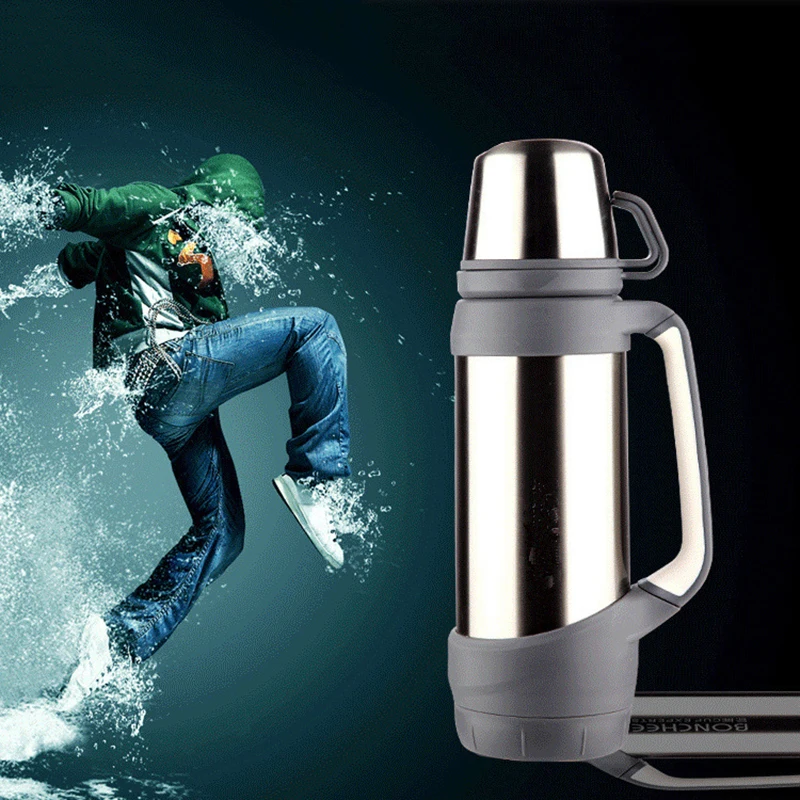 

1200ml Portable Vacuum Insulated Thermo Cup Double Layer Stainless Steel Outdoor Travel Bottle Thermal mug For Water Tea Coffee