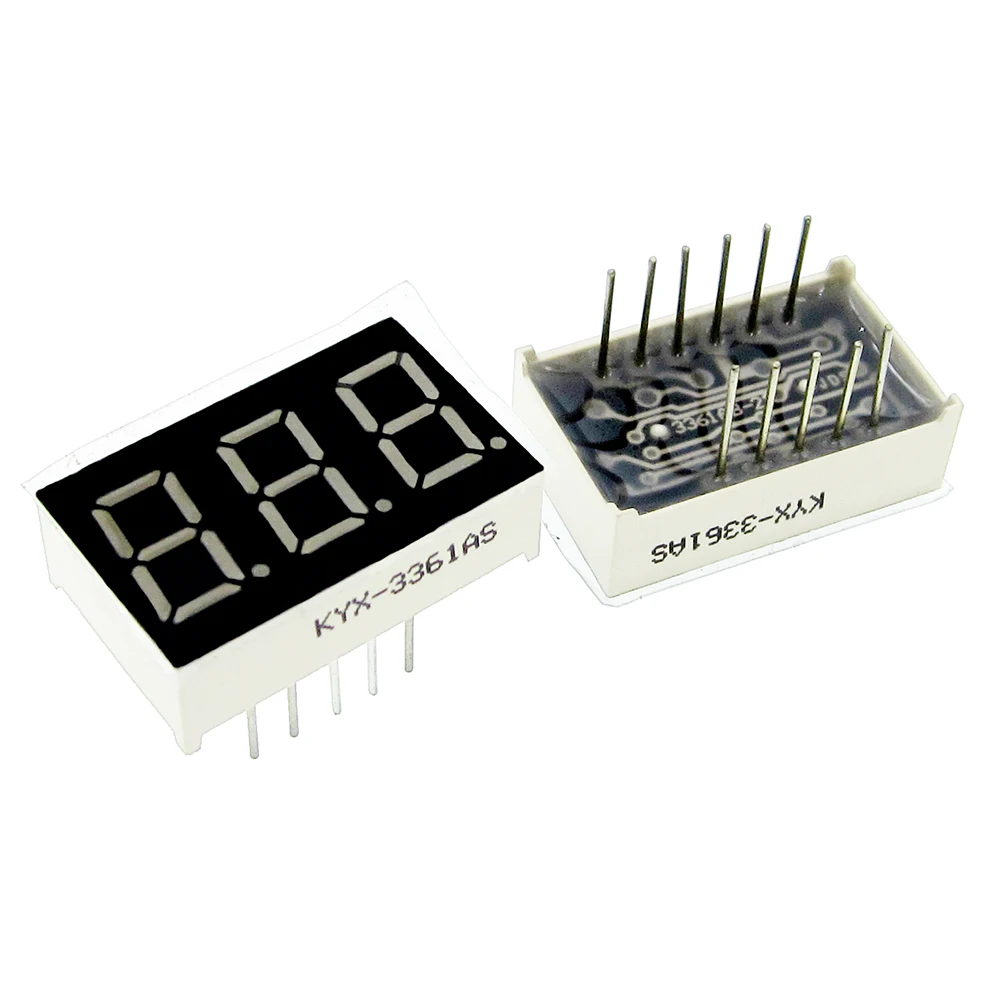 

5pcs 3 bit 3bit Digital Tube Common Anode Positive Digital Tube 0.36" 0.56" 0.36in 0.56in. Red/Green LED Display 7 Segment Digit