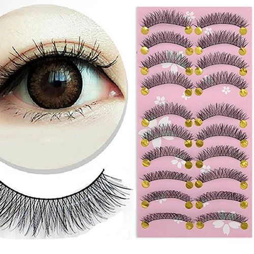 10 пар длинный толстый крест Макияж Красота Накладные ресницы расширение|eye lashes