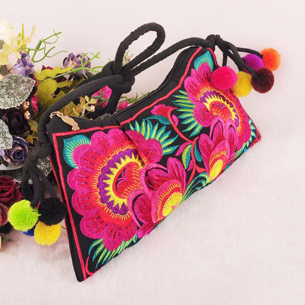 Женская холщовая сумка мессенджер с вышивкой и цветочным принтом|small messenger bag|women