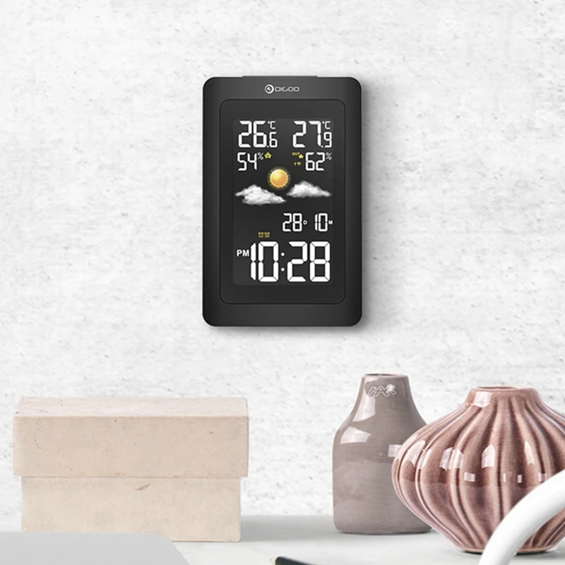 Digoo DG TH11300 беспроводной HD цветной экран USB уличная метеостанция VA стеклянный