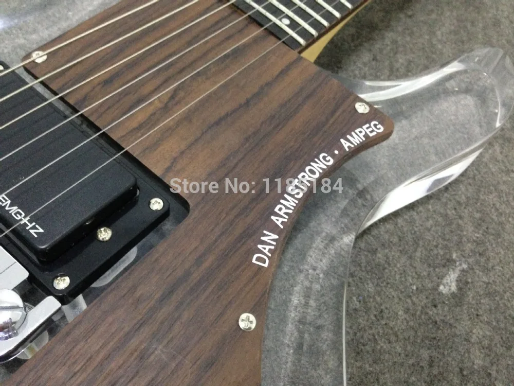 Стиль акриловый корпус Dan Armstrong. Ampeg электрогитара G05 Высокое качество палисандр накладки Лидер продаж