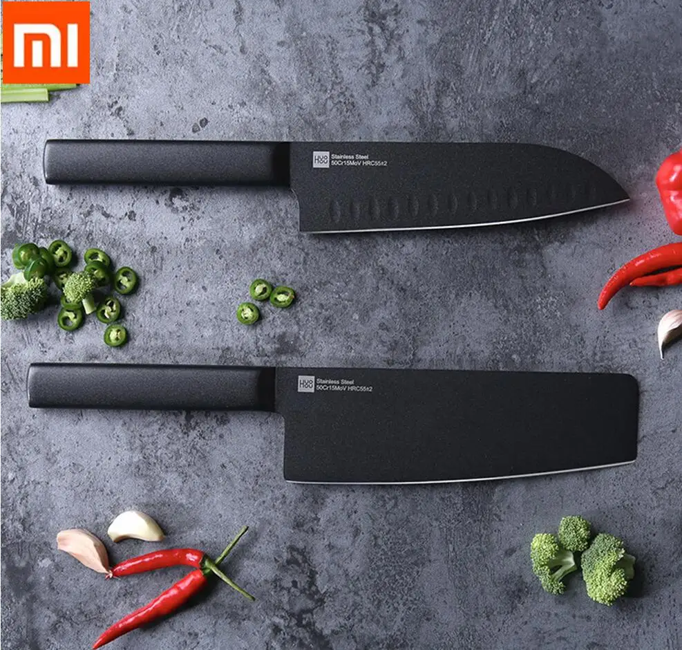 Xiaomi кухонный нож Huohou нержавеющая сталь ножей набор повара 7 дюймов Материал 50Cr15MoV