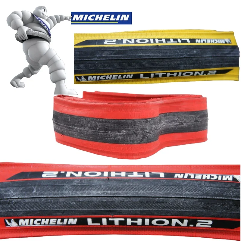Сверхлегкие складывающиеся шины Michelin LITHION 2 для шоссейного велосипеда 700* 23C, прокол 260g 700C, тренировочные велосипедные шины 60TPI