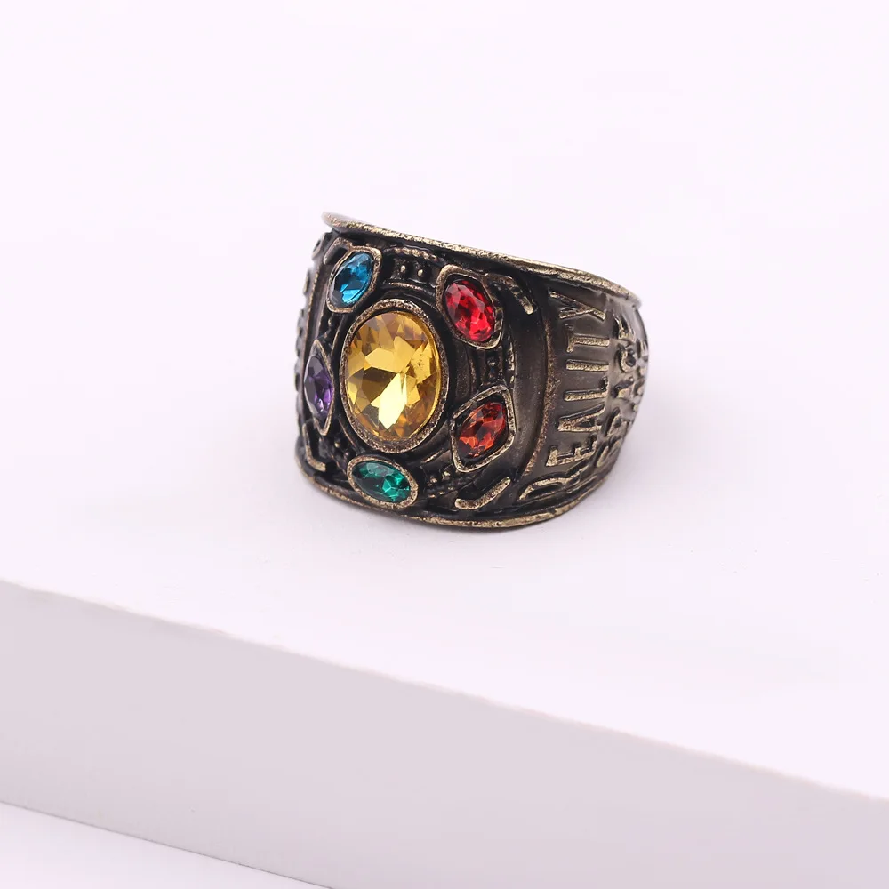 The Avengers Infinity Stones Rings for Thanos Ring Personalized Alloy Relief Circlet Dropshipping SP283 | Украшения и аксессуары