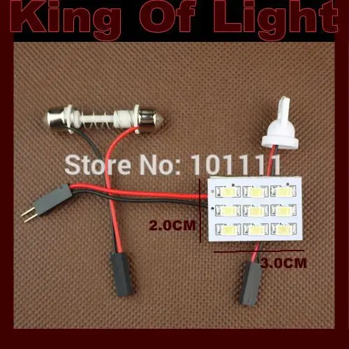 1X 9 светодиодный SMD 5630 9smd автомобильный светильник салона T10 Festoon Dome адаптер