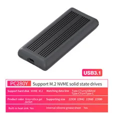 MSATA алюминиевый 1,8 'USB 3,0 компьютер HDD и PCIE NVMe M.2 M ключ SSD коробка внешний жесткий диск с портом type C Корпус чехол