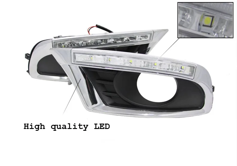 12V 6000k светодиодный DRL Дневной Бег светильник чехол для Toyota Camry 2009-2011 camry светодиодный DRL Противотуманные светильник s